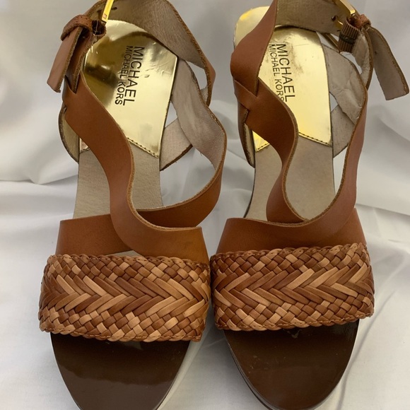 Michael Kors 5 1/2” braided leather heels. - Picture 1 of 6